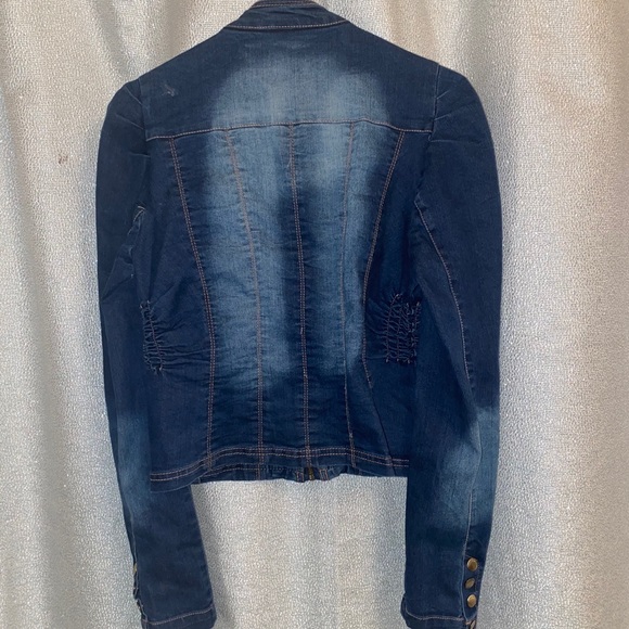 Women’s vintage jean jacket with pockets jou jou - Picture 3 of 4